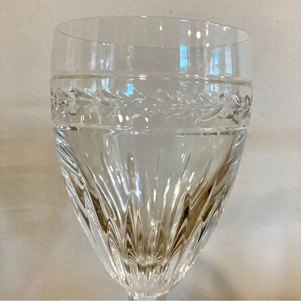 Set of 4 Waterford Laurel Water Goblets 8.5” Tall Crystal Made in Germany